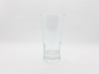 Transparent Glass Cup for Kitchen Cafe Restaurant Utensils in White Isolated Background