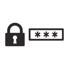 password,protection icon vector design template
