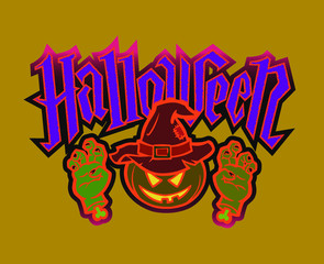 Halloween colorful logo