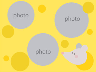 ネズミのチーズ年賀状