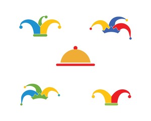 clown hat illustration vector icon design