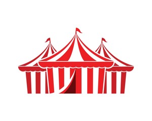 Circus tent logo template Vector