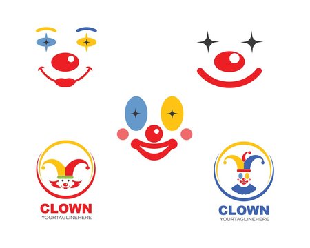 clown face  illustration vector icon design