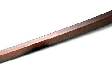 Color coated blade of Japanese sword  (Chinese made) isolated in white background.