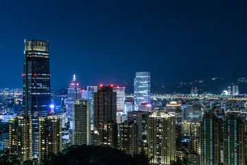台北の象山から見える台北の夜景