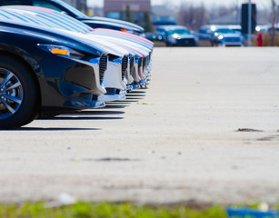 Canadian Car Dealer displaying array of vehicles on sale