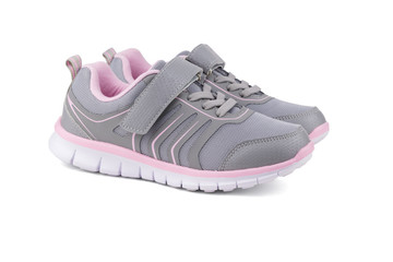 Modern fitness sneakers isolated on white background.