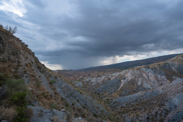 landscape of the Alpujarra de Granada, location near Ugijar (Spain)