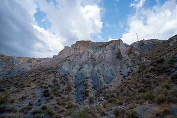 landscape of the Alpujarra de Granada, location near Ugijar (Spain)