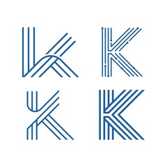letter K logo and icon template