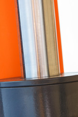 Piston or actuator of hydraulic and pneumatic machinery. Technology concept