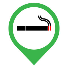 smoking area location logo no smoking sign symbol black cigarette