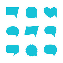 Vector dialog speech bubbles, talk logo design graphics