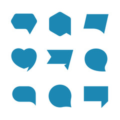 Vector dialog speech bubbles, talk logo design graphics