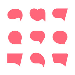 Vector dialog speech bubbles, talk logo design graphics