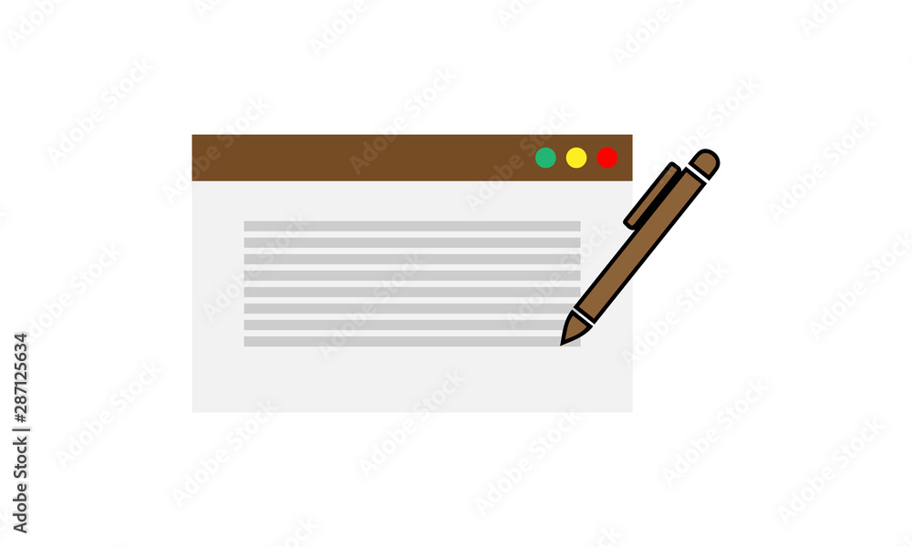 Poster seo copywriting icon for content creation and optimization