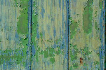 Old painted metal surface with rust