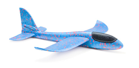 Toy airplane isolated on white background.