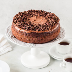 Chocolate Cake with Chocolate Shavings