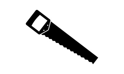 Saw icon for cutting tools and construction concepts