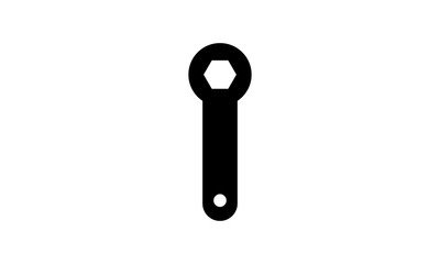 wrench icon , flat style graphical symbol