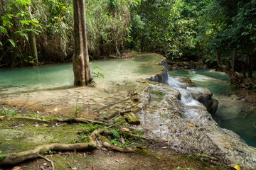 Kuang Si Waterfall is the most beautiful waterfall near Luang prabang,Laos