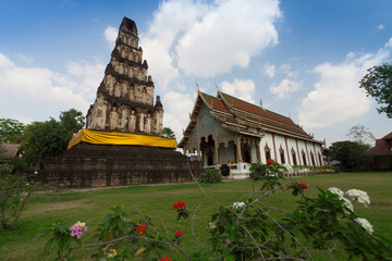 Wat Chamdevi temple is  beautiful temple in Lamphun , Thailand