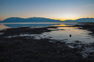 Utah Lake Winter Sunrise