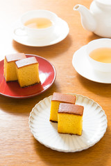  japanese sweets, castella cake,  (Japanese sponge cake)