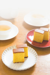  japanese sweets, castella cake,  (Japanese sponge cake)