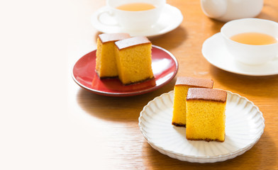  japanese sweets, castella cake,  (Japanese sponge cake)