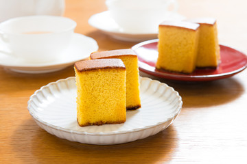  japanese sweets, castella cake,  (Japanese sponge cake)