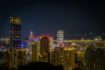 台北の象山から見える台北の夜景
