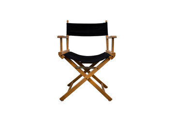 Director chair isolated on white background - clipping paths.