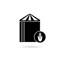 Silo icon symbol. Filled flat Silo icon for computer and mobile - obrazy, fototapety, plakaty