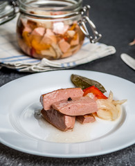 Czech pickled sausages