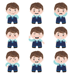 Kawaii boy emotions