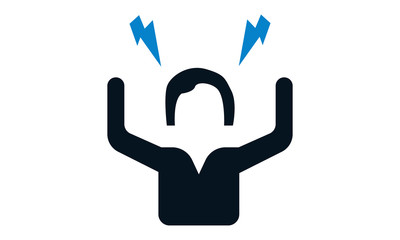 Angry businessman illustration for emotional expression and business frustration