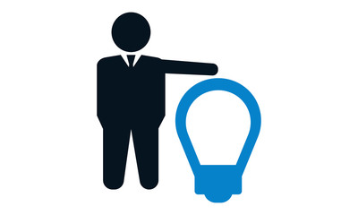 Business idea icon for innovation and problem solving