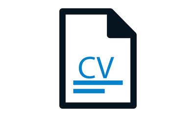 Fototapeta premium Curriculum vitae icon for recruitment and job applications