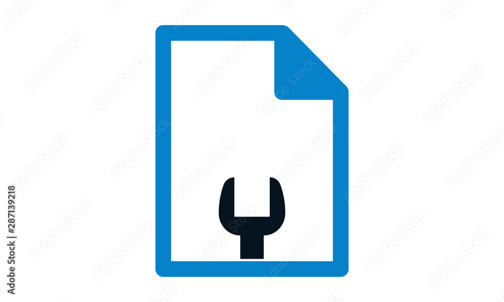 Poster document setting icon for file management and configuration
