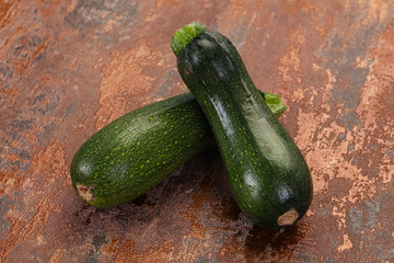 Raw ripe zucchini