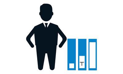 Employee ability icon for skills assessment and job qualification
