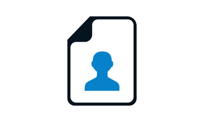 Employee profile icon for personal information and business identification