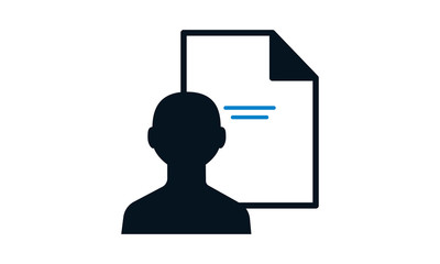 Employee profile icon for personal information and business identification
