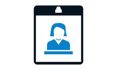 Identification card icon for ID and personal information