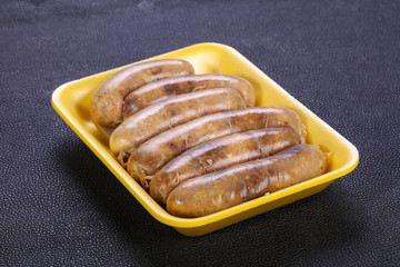 Raw chicken sausages