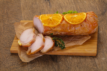 Chicken roll with orange