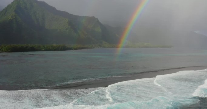 Rainbows over the ocean