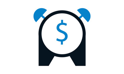 Money time icon for financial productivity and time management